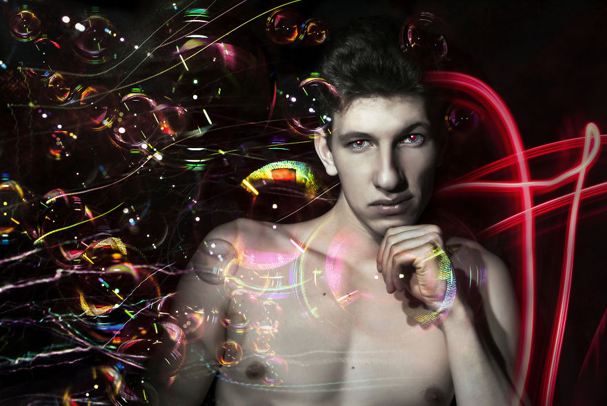A Band's Photoshoot Was Done Combining Light Painting And High-Speed Photography Techniques