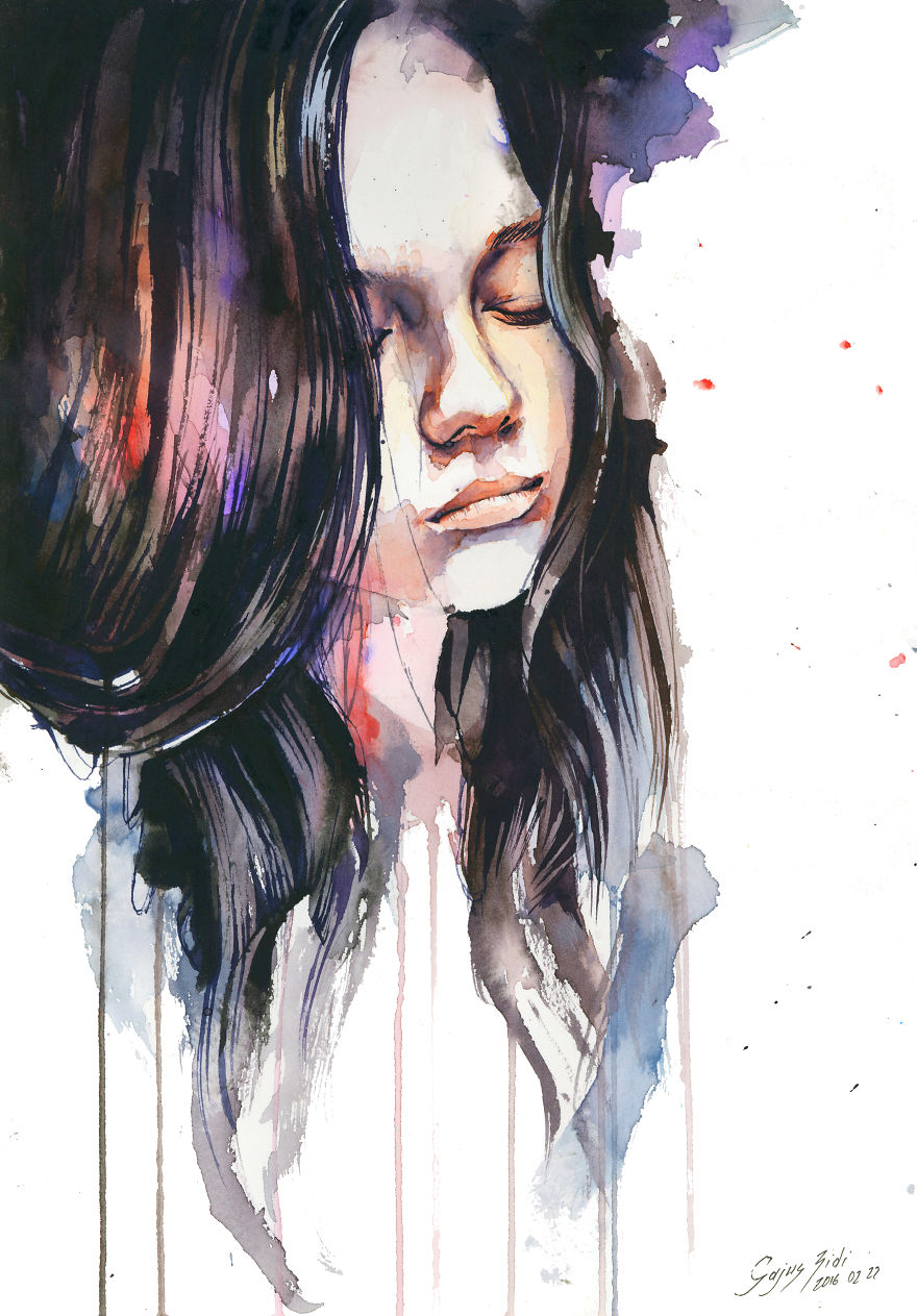 I Tell Stories By Painting Women In Watercolour