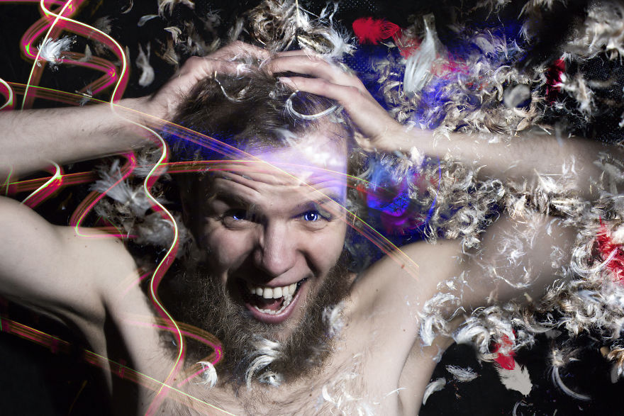 A Band's Photoshoot Was Done Combining Light Painting And High-Speed Photography Techniques
