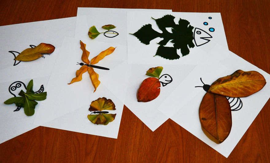 I Made Cute Creatures Out Of Fall Leaves