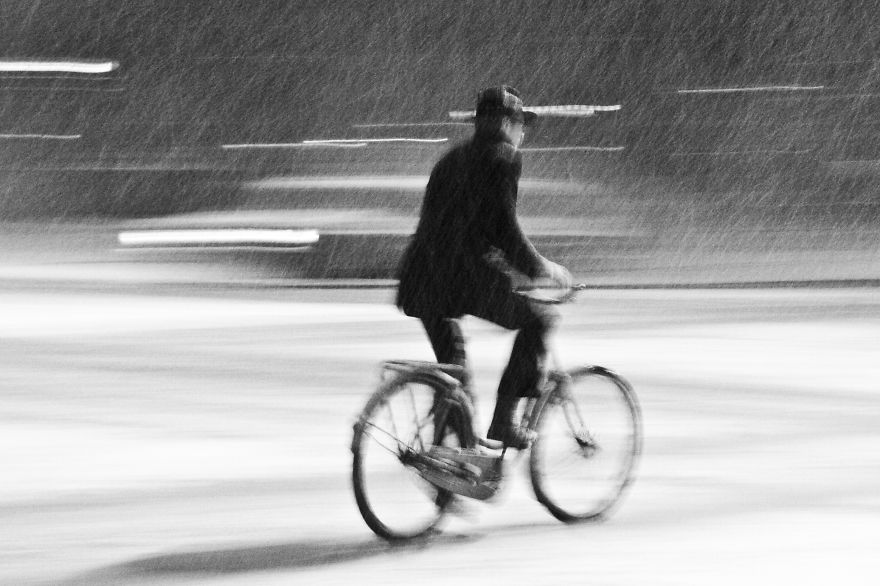 I Take Photos Of Urban Cycling - My Favorites Are Of "Viking Biking" - Copenhageners Cycling In Winter