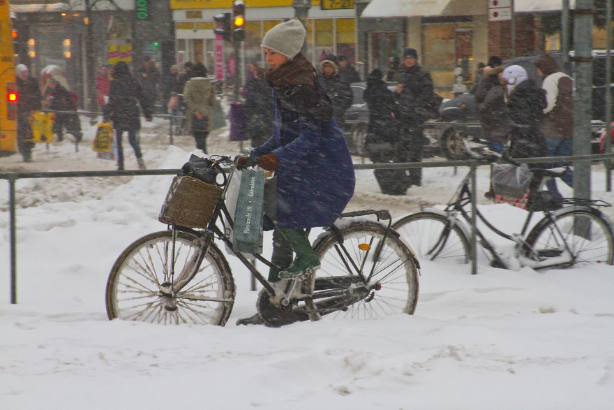 I Take Photos Of Urban Cycling - My Favorites Are Of "Viking Biking" - Copenhageners Cycling In Winter