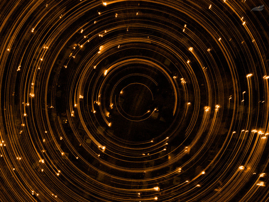 Candle Light Painting During The All Saint Night At Cemetery In Kaunas, Lithuania