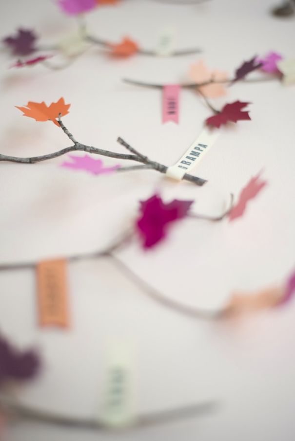 How To Make Leaf And Twig Place Cards