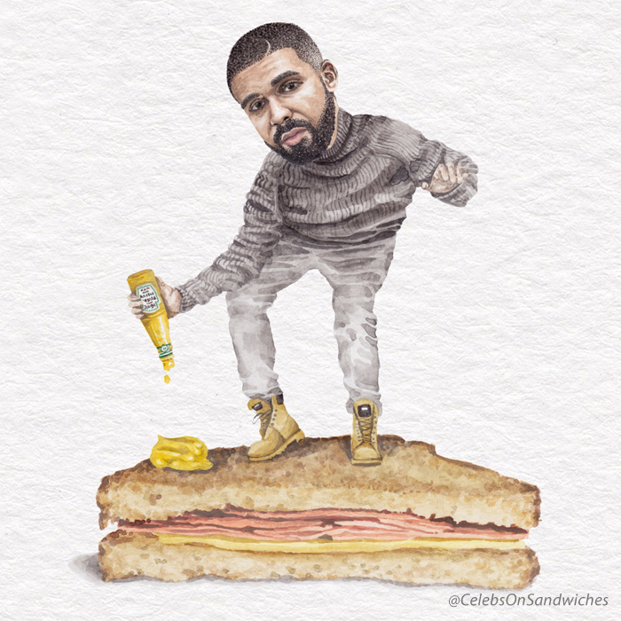 Drake On A Canadian Bacon And Cheese