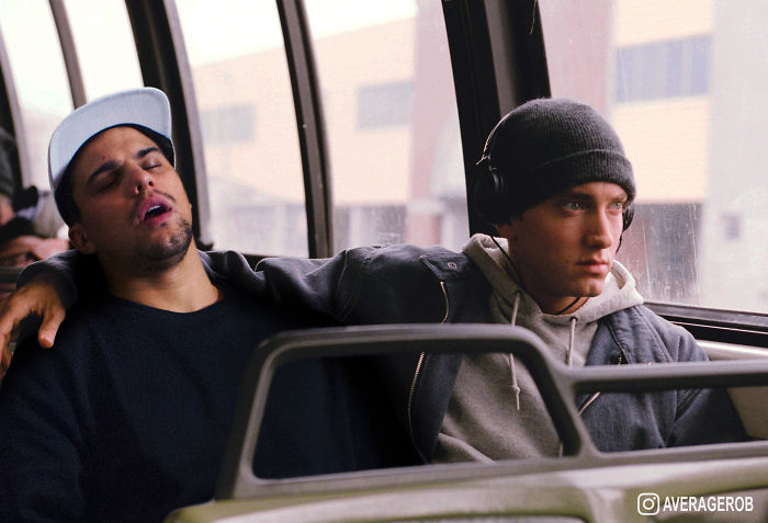 When I'm Passed Out On A Bus, Eminem Keeps Me Warm
