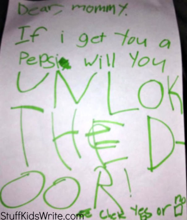 Funny Notes From Parents And Kids
