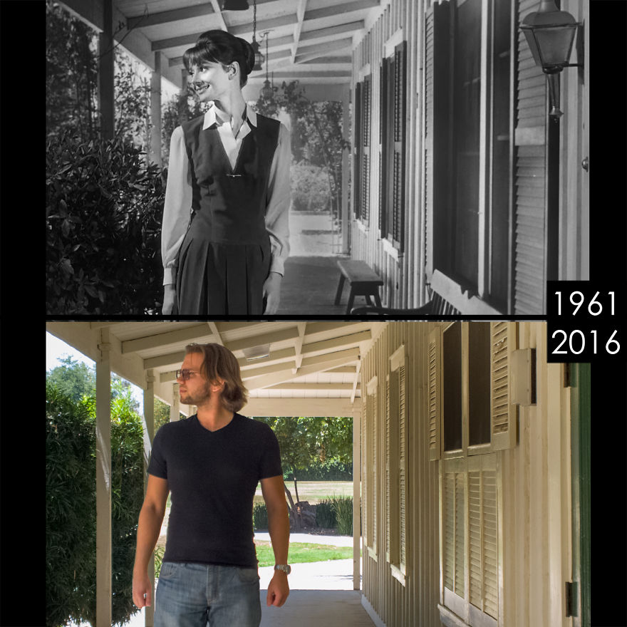 Guy Recreates Then And Now Of Movie Scenes
