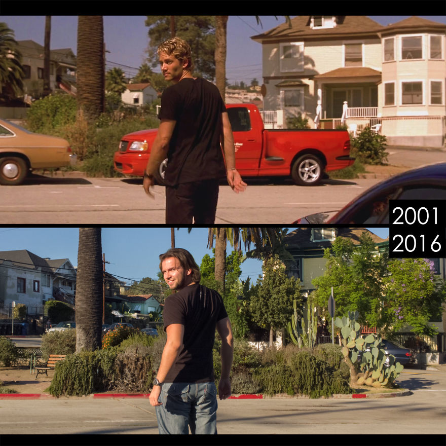 Guy Recreates Then And Now Of Movie Scenes