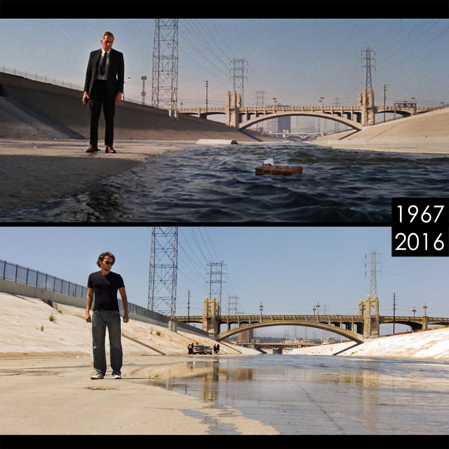 Guy Recreates Then And Now Of Movie Scenes