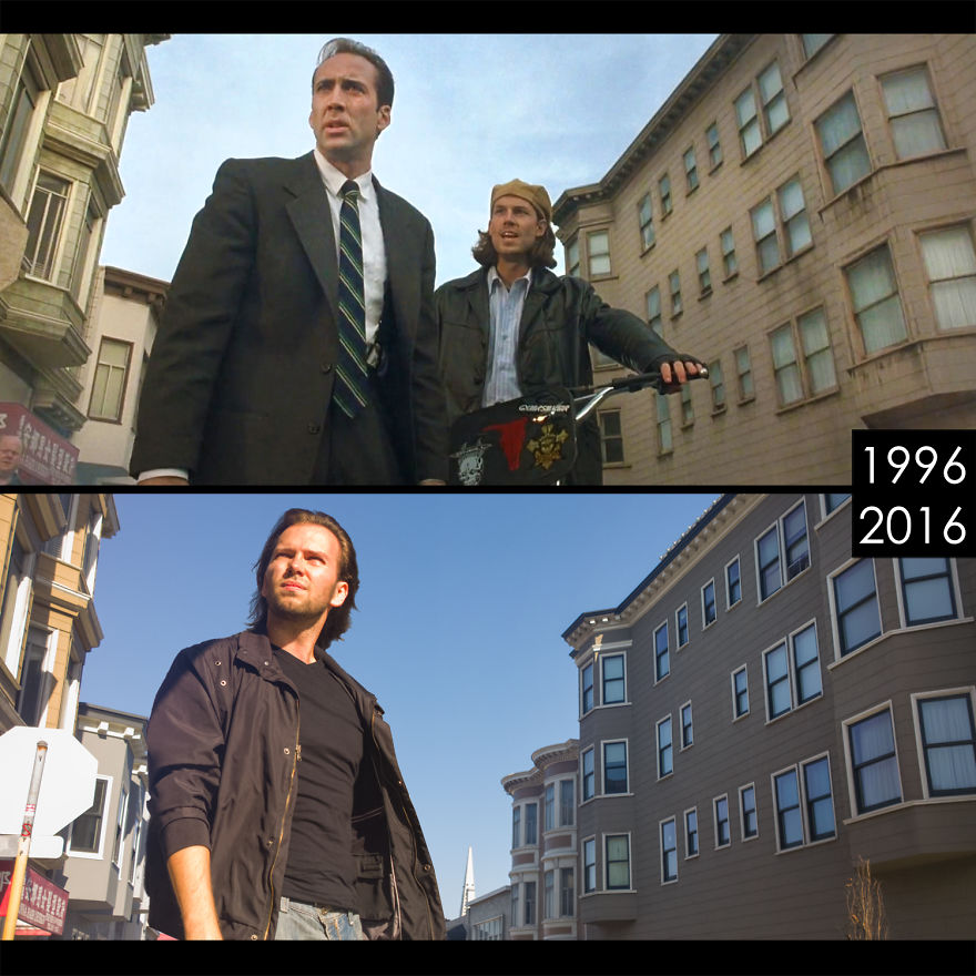 Guy Recreates Then And Now Of Movie Scenes
