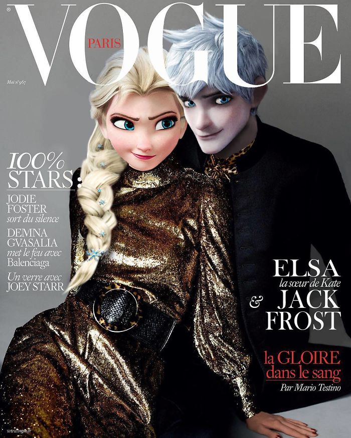 Elsa As Lottie Mossxo And Jack Frost As Lucky Blue Smith