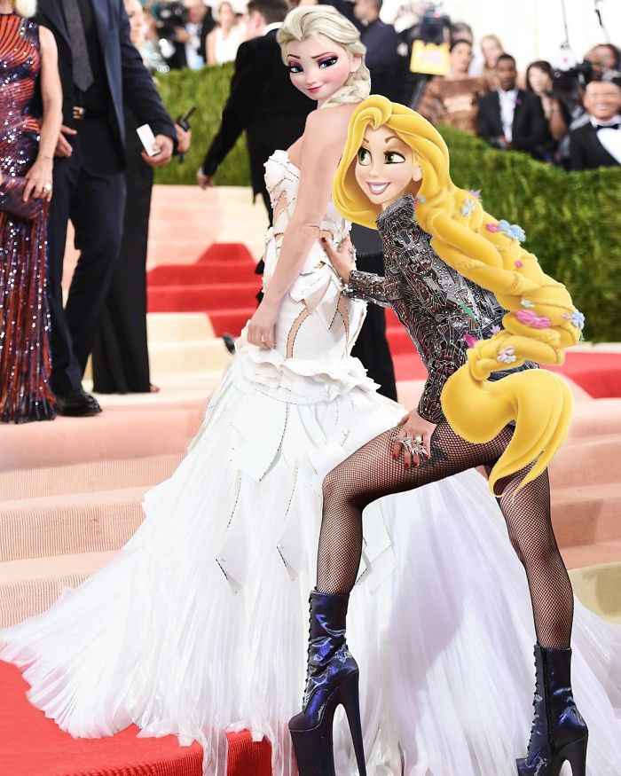 Elsa As Kate Hudson & Rapunzel As Lady Gaga