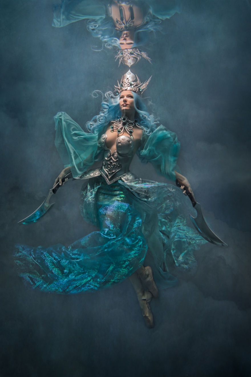 I Shoot Dramatic Underwater Portraits That Are Reflective