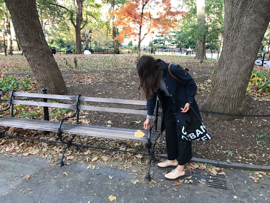I Left 86 Leaves With Handwritten Poetry In NYC Parks For People To Find