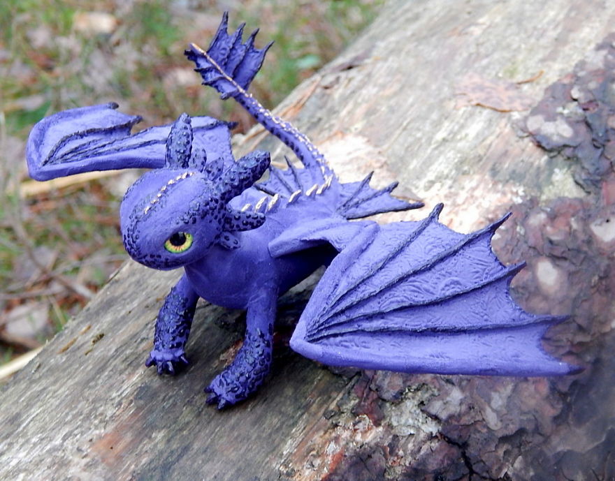 I Made This Purple Night Fury Figurine Out Of Clay