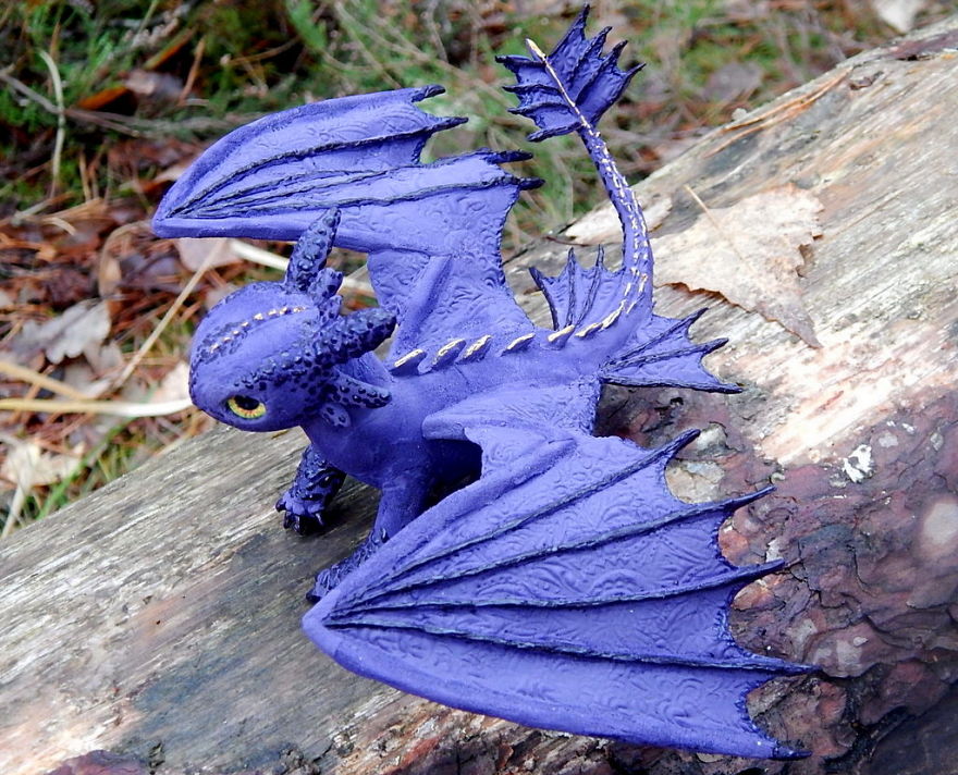 I Made This Purple Night Fury Figurine Out Of Clay