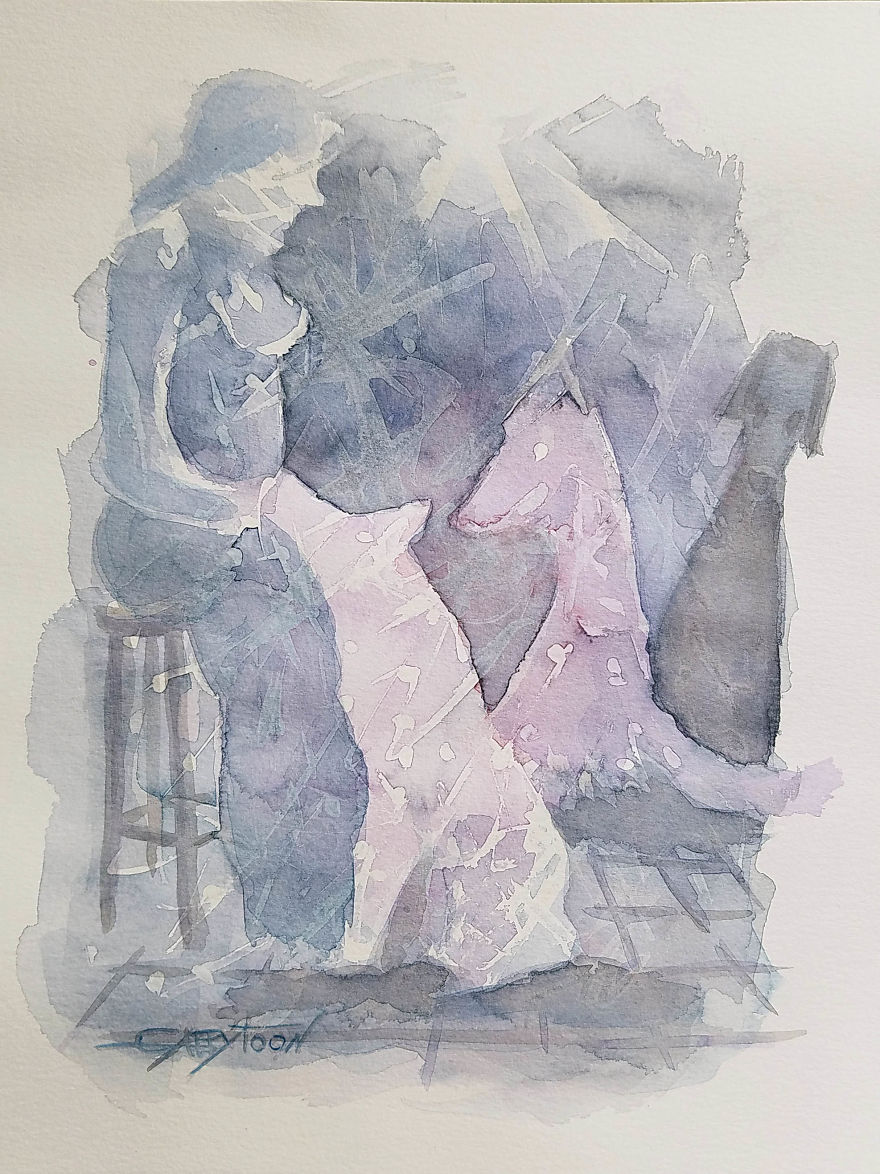 Dog Lover Watercolor, Paper 9"x12"