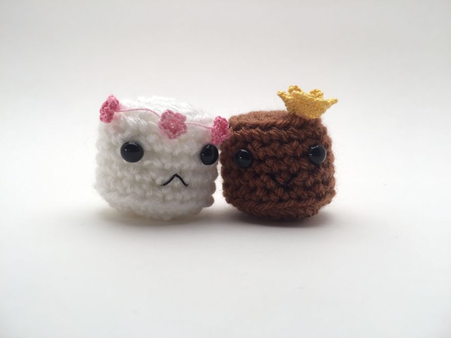I Made Some Crochet Marshmallows With Unique Personalities