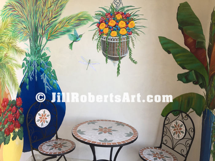 I Paint Murals For Clients Who Are Tired Of Their Potted Plants Dying.