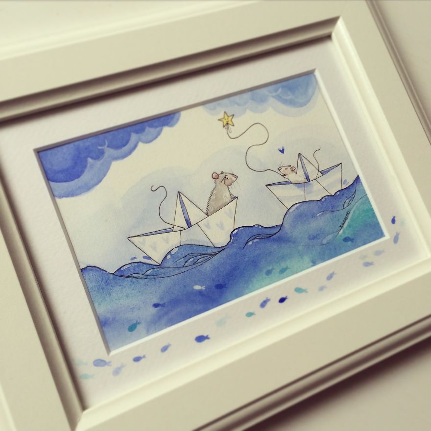 Sailing - Water Colour Painting By Nadyart