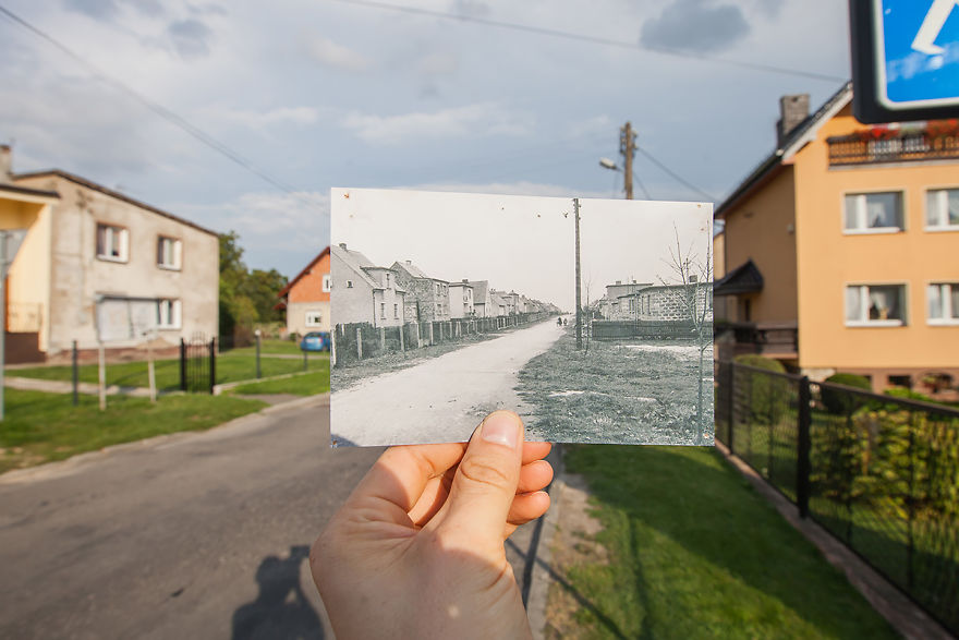 Polish Photographer Combined Old And New Photos Of Same Places To Bring History To Life