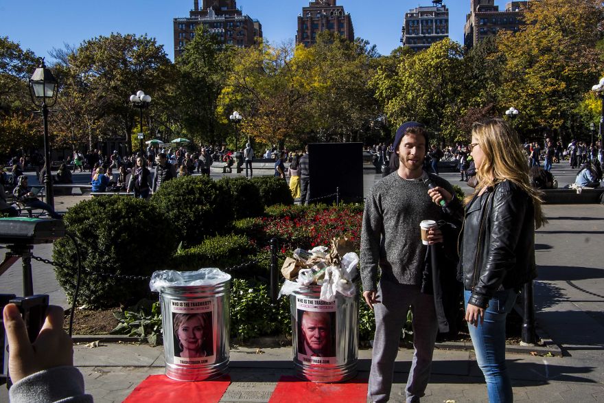 We Enticed People To Clean Up New York City By Trashing Their Least Favorite Presidential Candidate