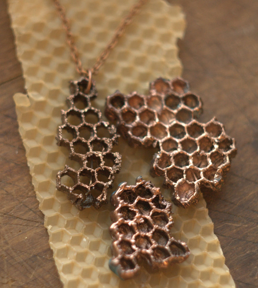 Unique Jewelry Made From Natural Objects Using Electroplating Method
