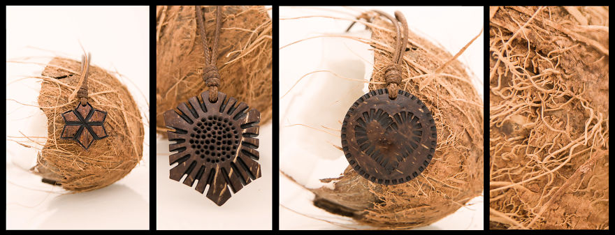Handmade Accessories From Coconut Shell
by "Art Nut"