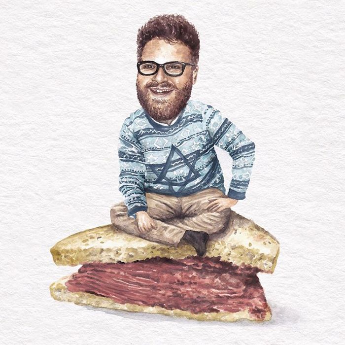 Seth Rogen On A Corned Beef Sandwich