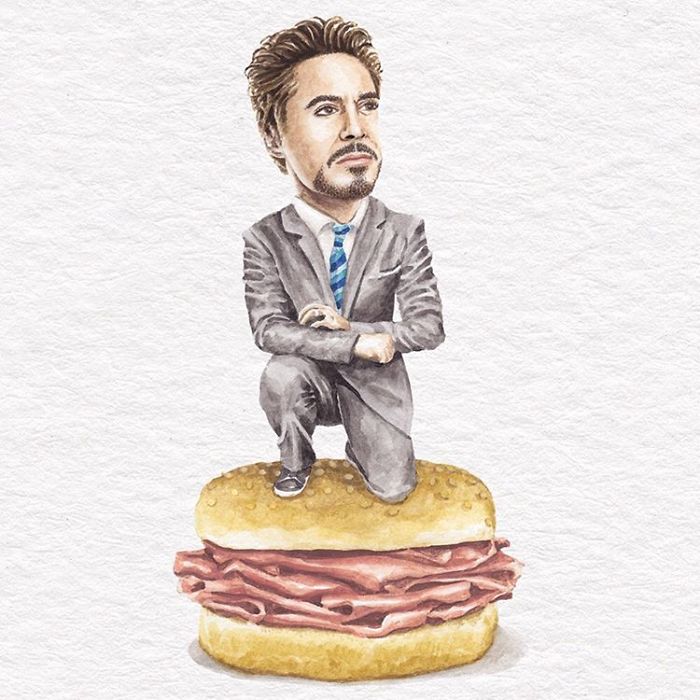 Robert Downey Jr. On A Roast Beef Sandwich