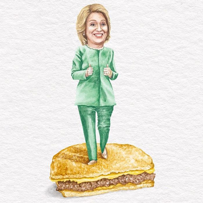 Hillary Clinton On A Patty Melt