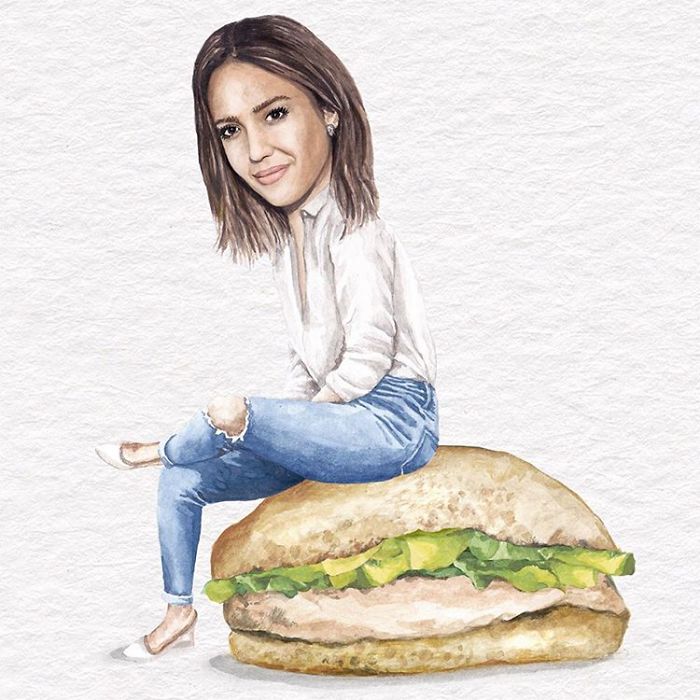 Jessica Alba On A Grilled Chicken And Avocado