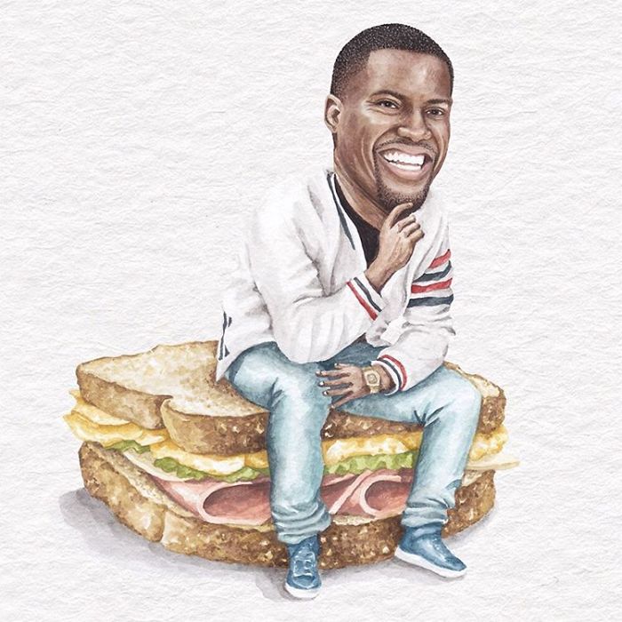 Kevin Hart On A Turkey And Cheese With Pickles And Chips On Whole Wheat
