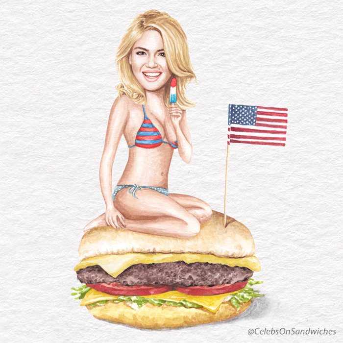 Kate Upton On A Cheeseburger