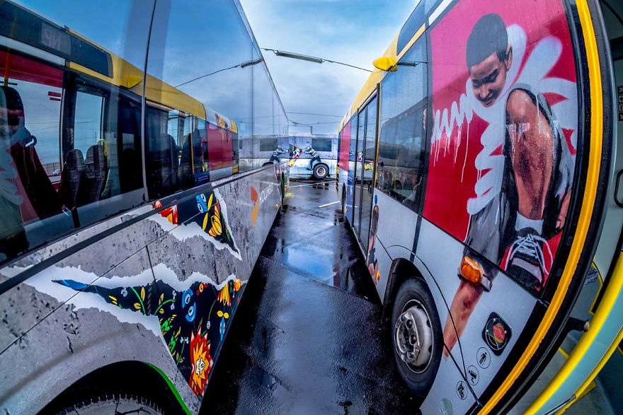 World's First Street Art Buses Roam In Stavanger, Norway