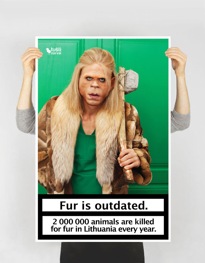 Totally Unexpected Anti-Fur Posters Show How Outdated And Out-Of-Fashion Natural Fur Is
