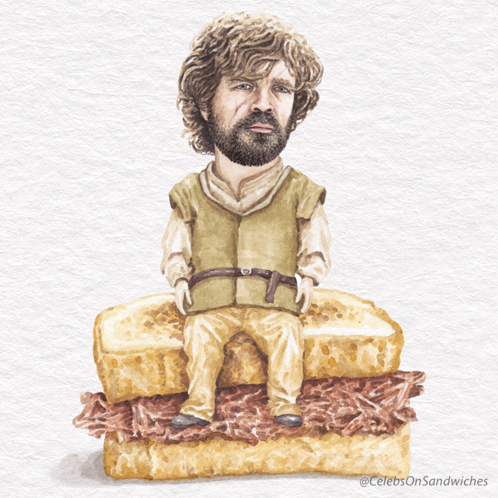 Peter Dinklage Aka Tyrion Lannister On A Braised Beef Sandwich