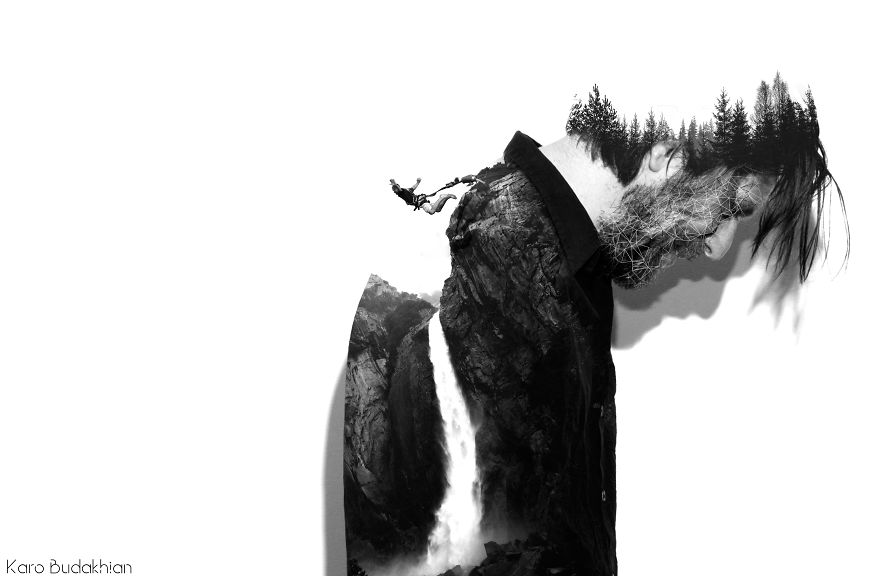 I Create Digital Portraits Using Double Exposure