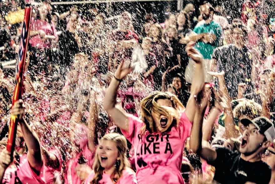 Pink Out Game (canon Cam) Using Originals For Competition. Which Looks Better?