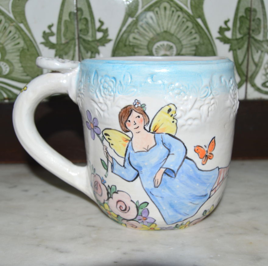 Plus Size Fairy Mugs Handmade, One Of A Kind