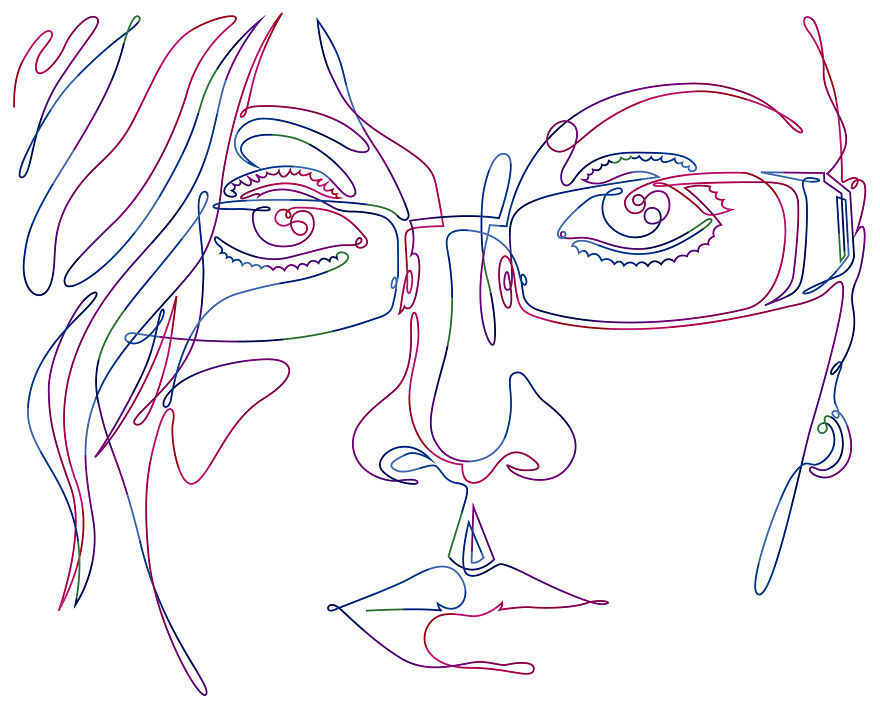 I Drew A Self Portrait With A Continuous Line