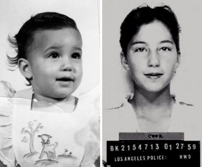 Cher As A Baby And 13-Year-Old At The Mugshot When She Was Arrested For Driving A Car
