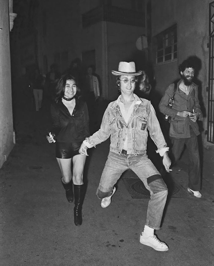 John Lennon And Yoko Ono In Rue d'Antibes, Cannes, 1971