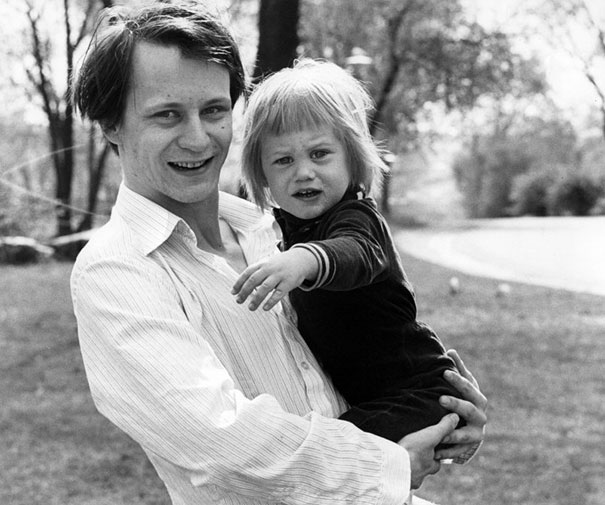 Stellan Skarsgard And A 2-Year-Old Alexander Skarsgard, 1978