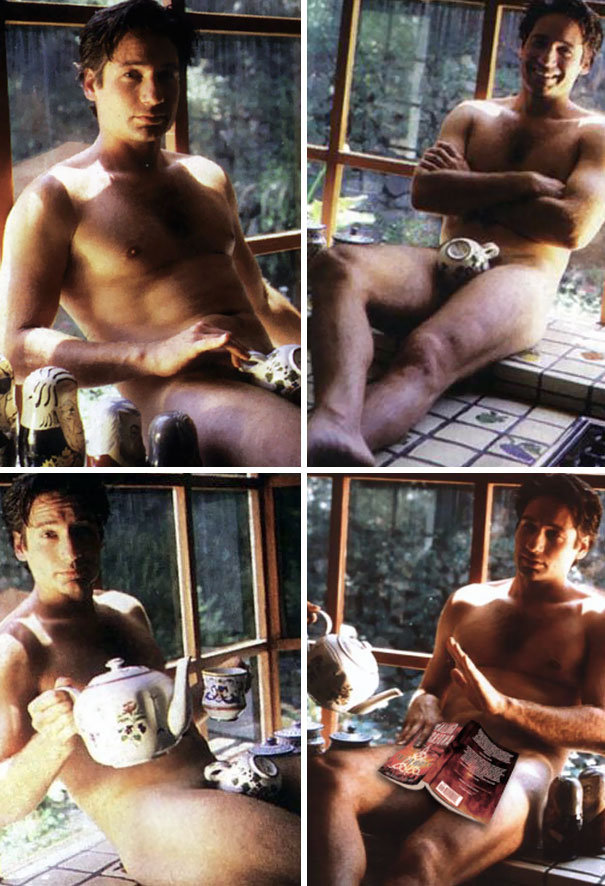 David Duchovny During His Vintage And Nude Tea Time Photo Shoot