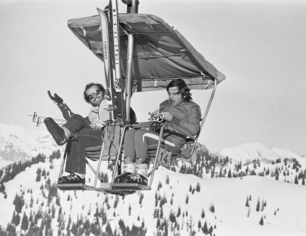 Jack Nicholson And Roman Polanski Vacationing In The Swiss Alps, 1975