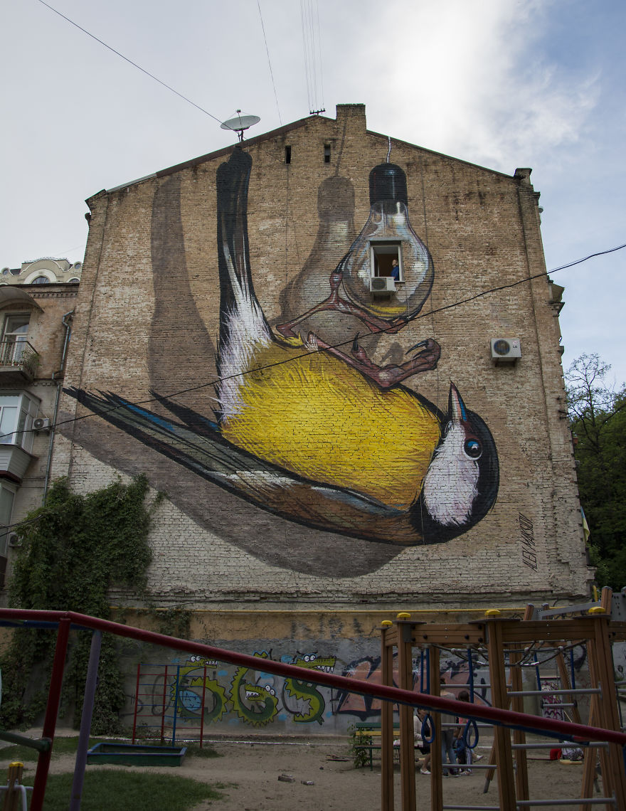 I Painted These Huge Murals On Buildings In Ukraine
