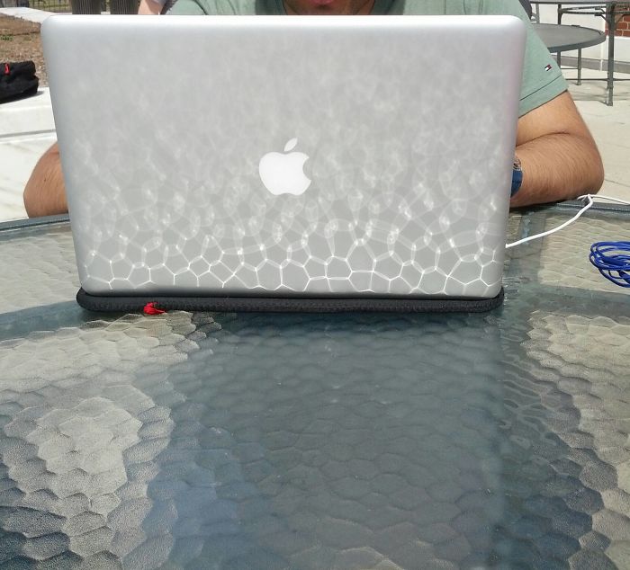 The Table Left A (mildly) Interesting Reflection On My Friend's Laptop