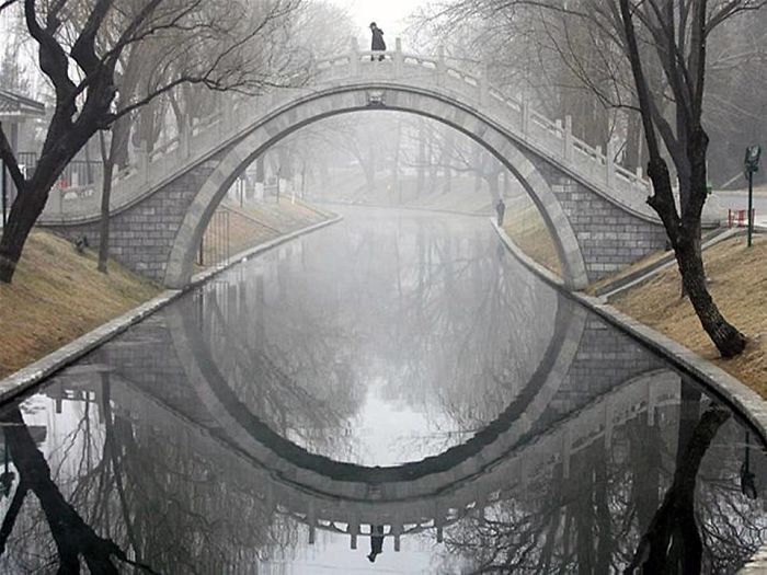 Bridge Reflection Merges Into An Eye
